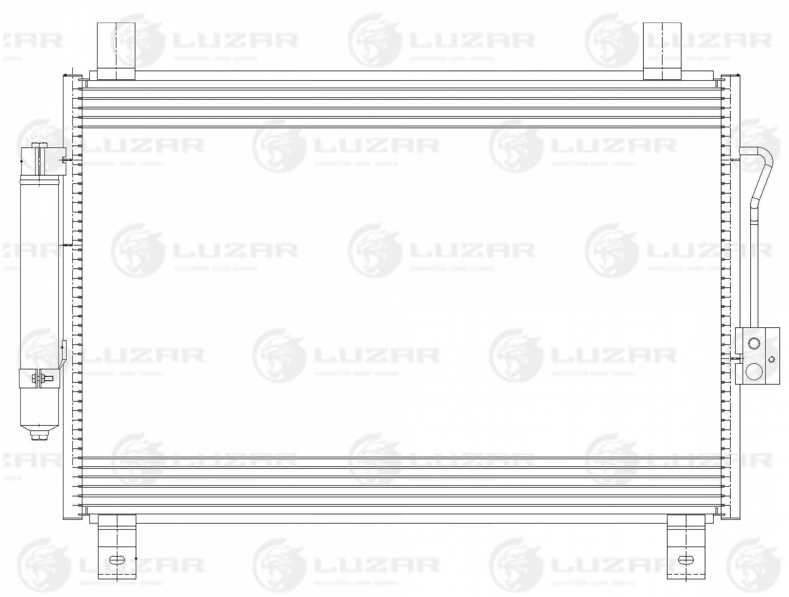 Радиатор кондиц. для а/м Nissan Pathfinder (12-)/Infiniti qx60 (13-) - Luzar LRAC 1460