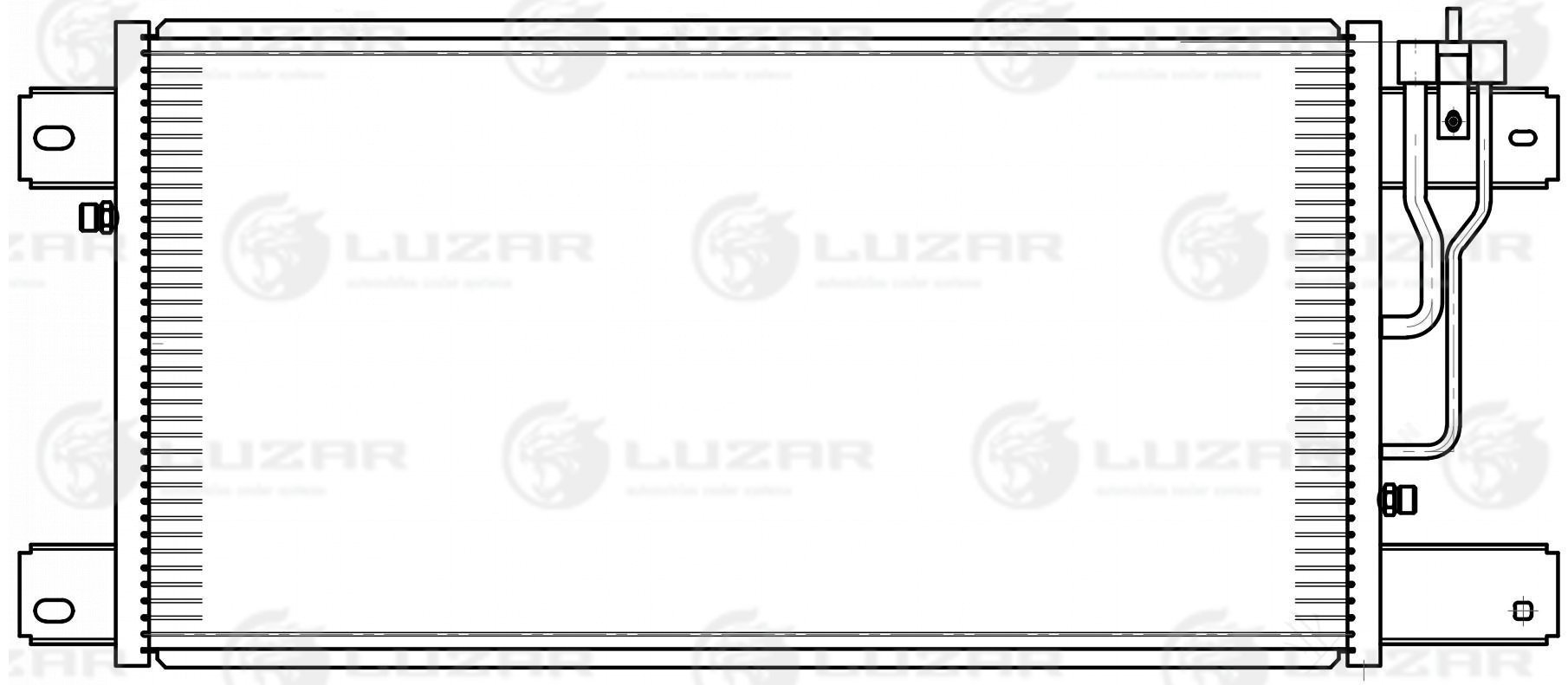 Радиатор кондиц. для а/м Scania (P, R, T-series) (04-) - Luzar LRAC 2803