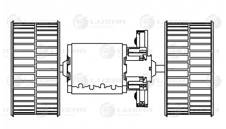 Э/вентилятор отоп. для а/м Mercedes-Benz Actros mp2/mp3 (03-) (manual a/c) - Luzar LFh 1506