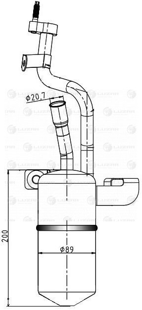 Ресивер-осушитель конд. для а/м Ford Focus II (05-) 1.4i/1.6i M/A - Luzar LCR 1008