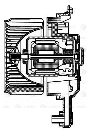 Э/вентилятор отоп. для а/м Honda cr-v (17-)/Toyota Hilux (15-)/Fortuner (15-) - Luzar LFh 2327