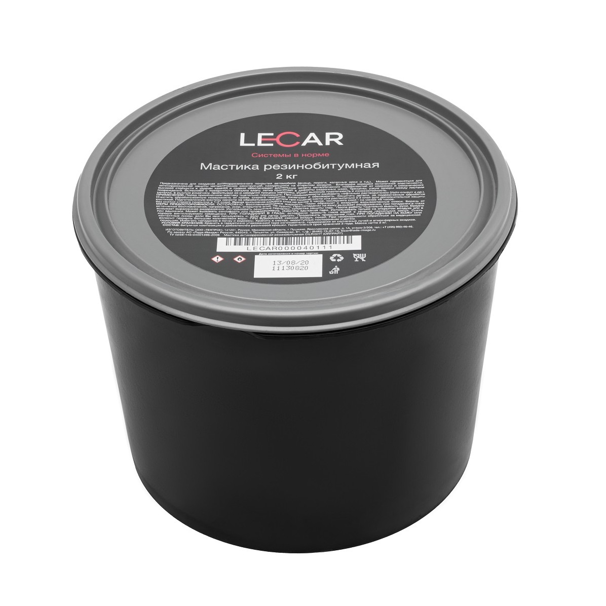 Мастика резинобитумная 2 кг. (ведро) (фирм. упак. ) - LECAR LECAR000040111