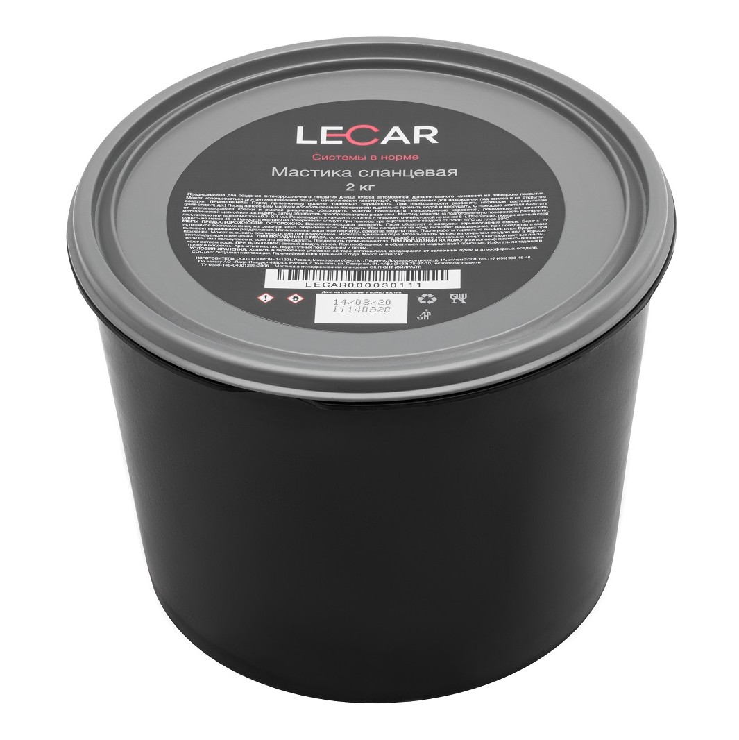 Мастика сланцевая  2 кг. (ведро) (фирм. упак. lecar) - LECAR LECAR000030111