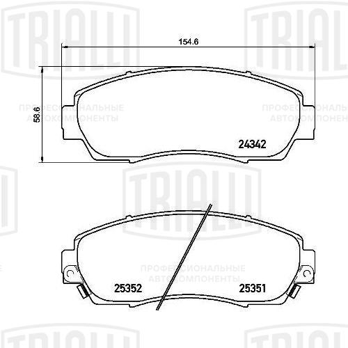 Колодки тормозные дисковые  | перед | - Trialli PF 4226