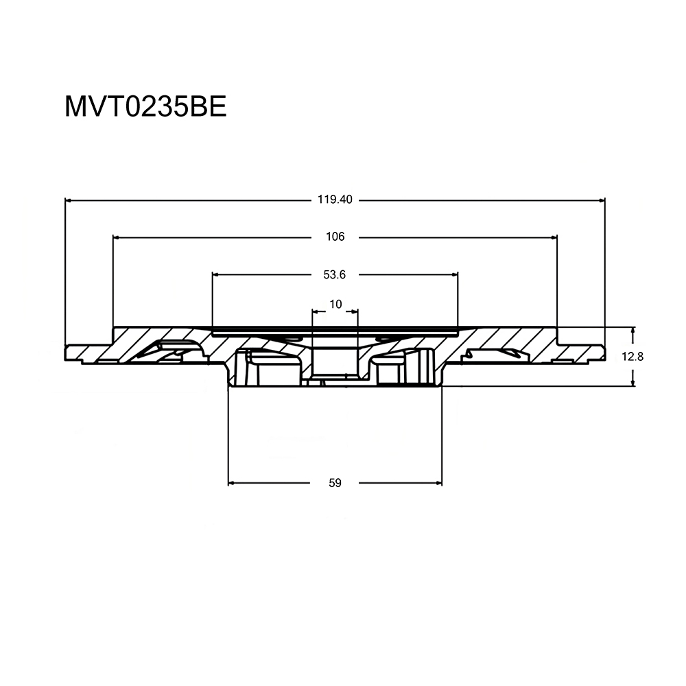 Задняя пластина турбокомпрессора - Krauf MVT0235BE