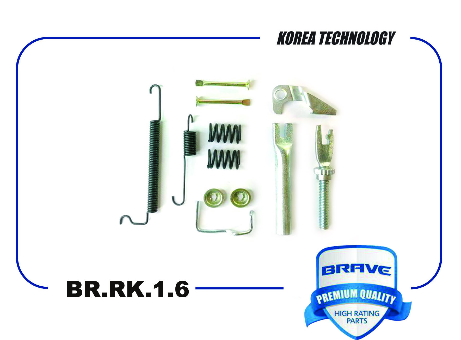 Ремкомплект задних тормозных колодок левый - Brave BR.RK.1.6