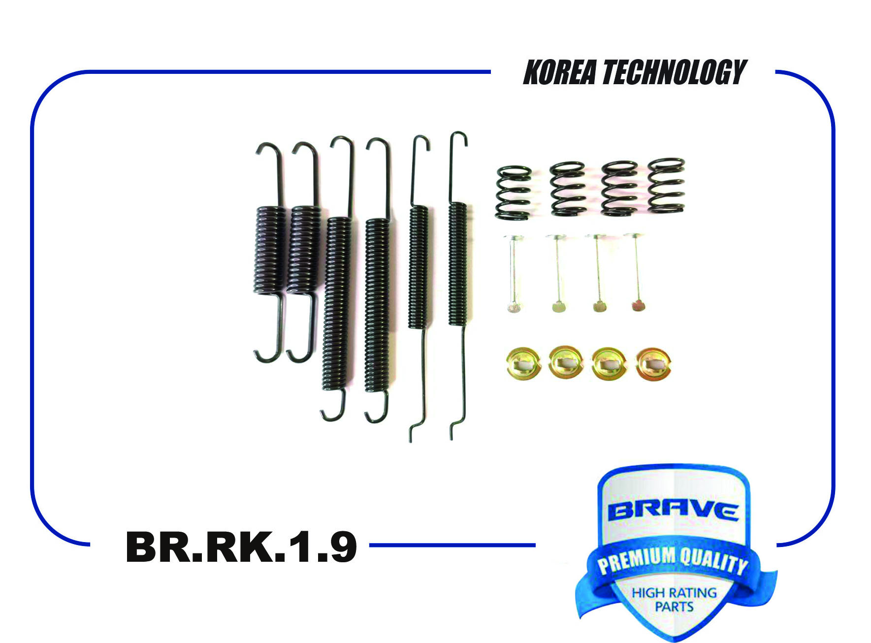 Ремкомплект задних тормозных колодок - Brave BR.RK.1.9