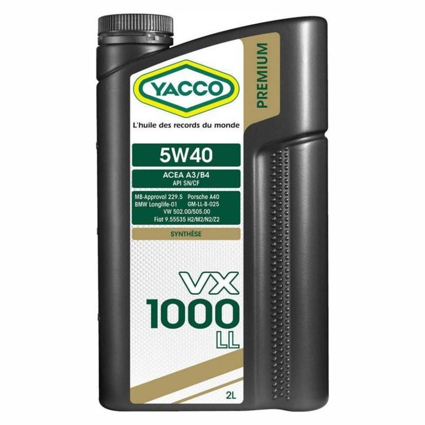 Масло моторное  VX 1000 LL 5w40 (2l) - YACCO 302324
