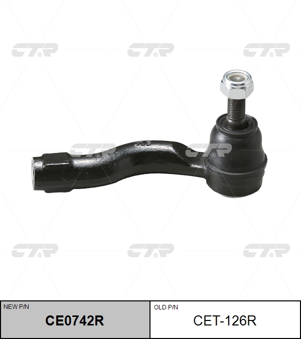 / cet-126r Наконечник рулевой тяги | прав | - CTR CE0742R