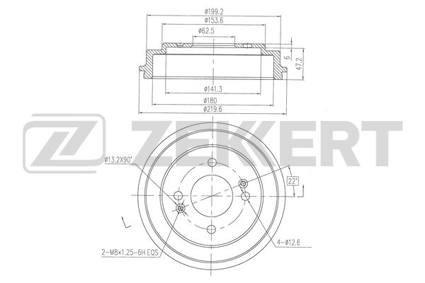 Барабан торм kia picanto ii 11- Zekkert BS6464 KIA PICANTO II 3063₽