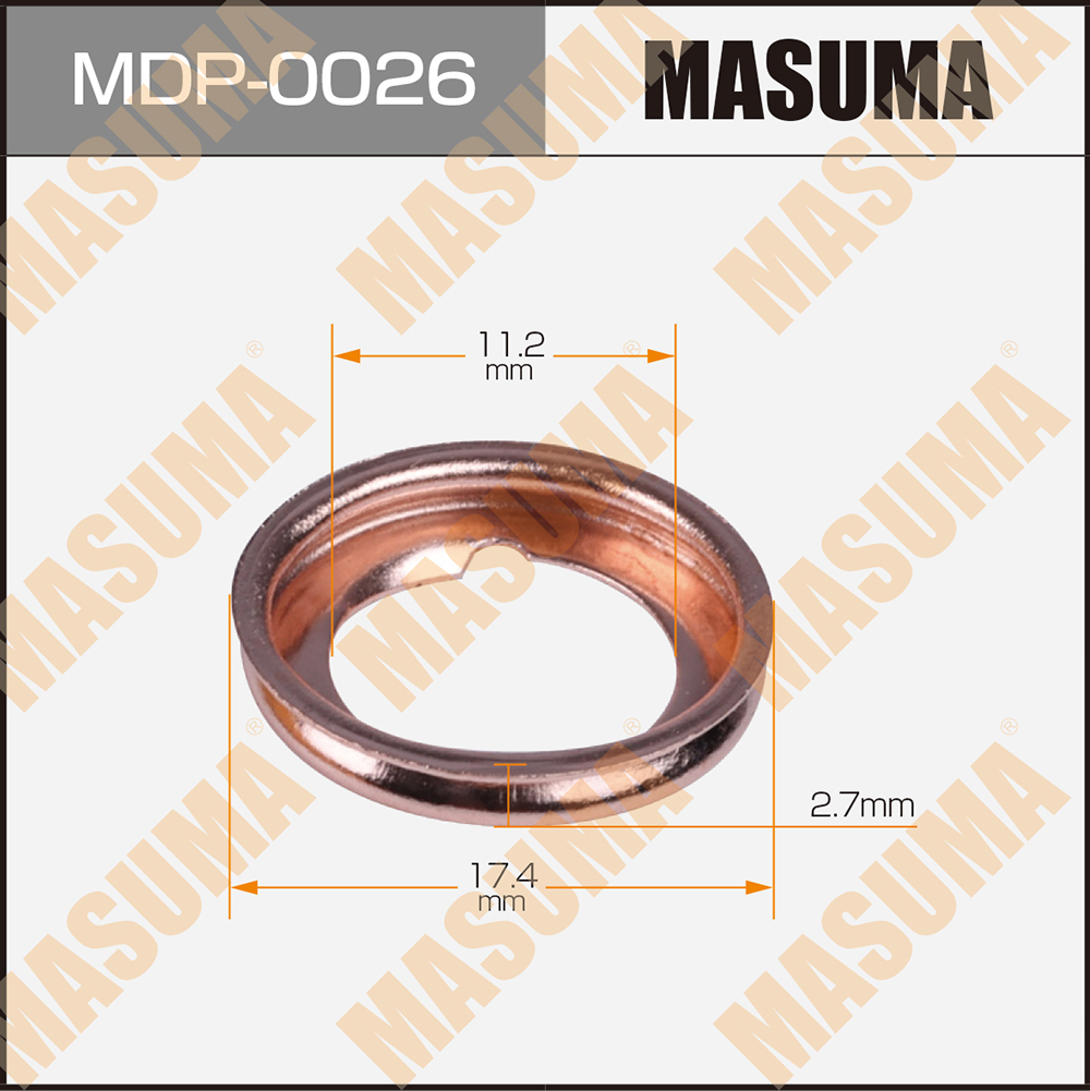 Прокладка пробки маслянного поддона Nissan Infiniti 11.2*17.4*2.7 - Masuma MDP-0026