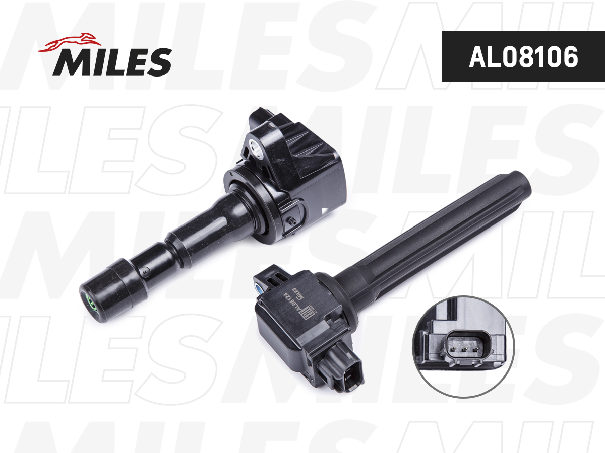 Катушка зажигания Honda Fit III 07-/Civic 12- 1.3/1.4/1.5 - Miles AL08106