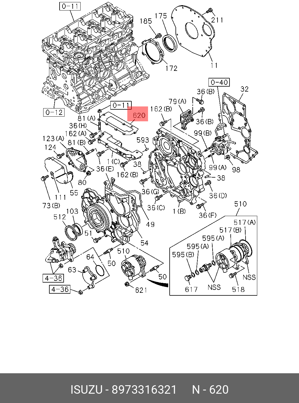 Прокладка головки блока цилиндров - Isuzu 8-97331632-1