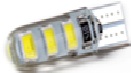 Светодиод 12v T10 6smd 5630 PCB с силиконом (габариты, освещение салона, подсветка номера) - Grande Light GL-12-T10-6SMD-5630-PCB