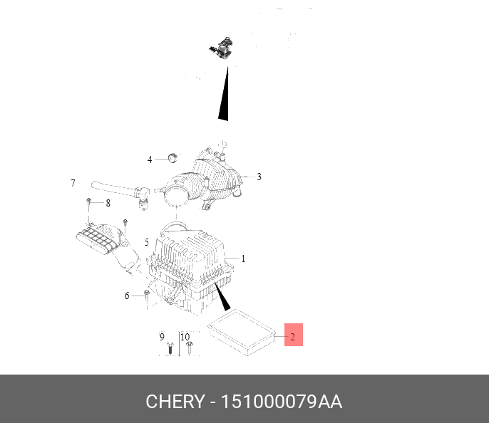 Фильтр воздушный - Chery/Exeed 151000079AA