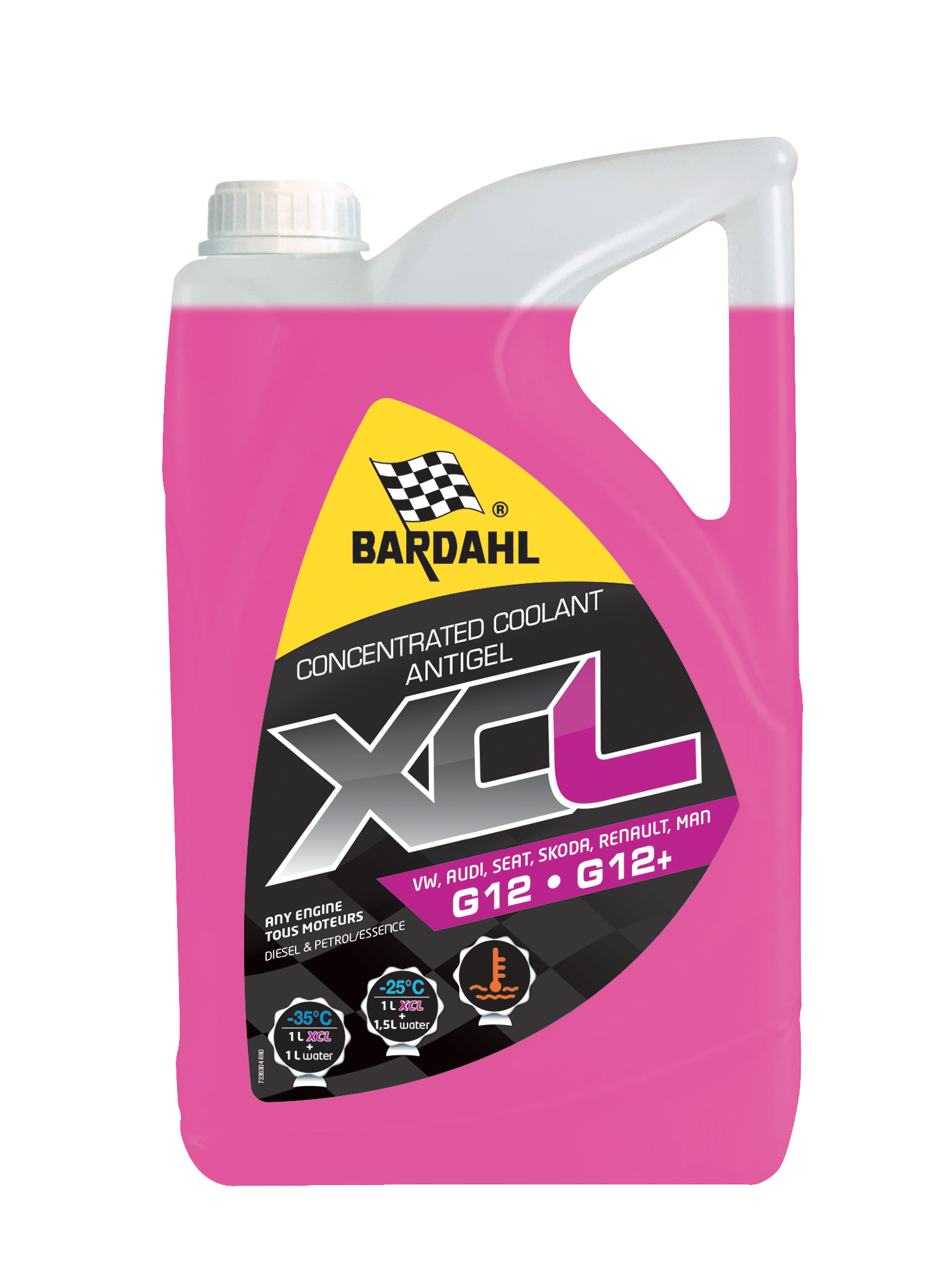 XCL g12/g12+ Антифриз концентрат, розовый 5L - BARDAHL 7113R
