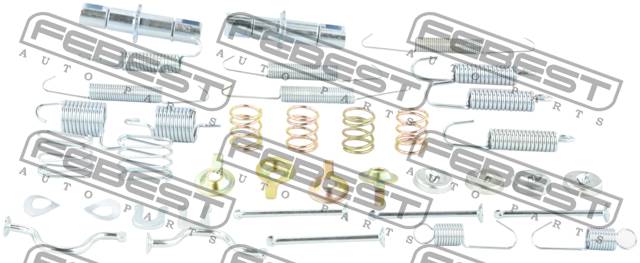 Монтажный комплект барабанных колодок - Febest 0104-GRJ150R-KIT