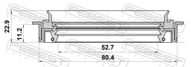 Сальник привода 38.1x58.2x8.8x15.6