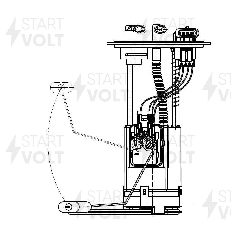 Модуль топливного насоса для а/м fiat Albea (02-) 1.4i (овальная крышка) - STARTVOLT SFM 1601
