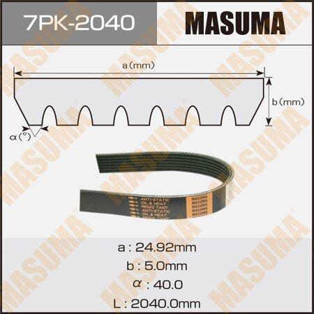 ремень поликлиновый - Masuma 7PK-2040