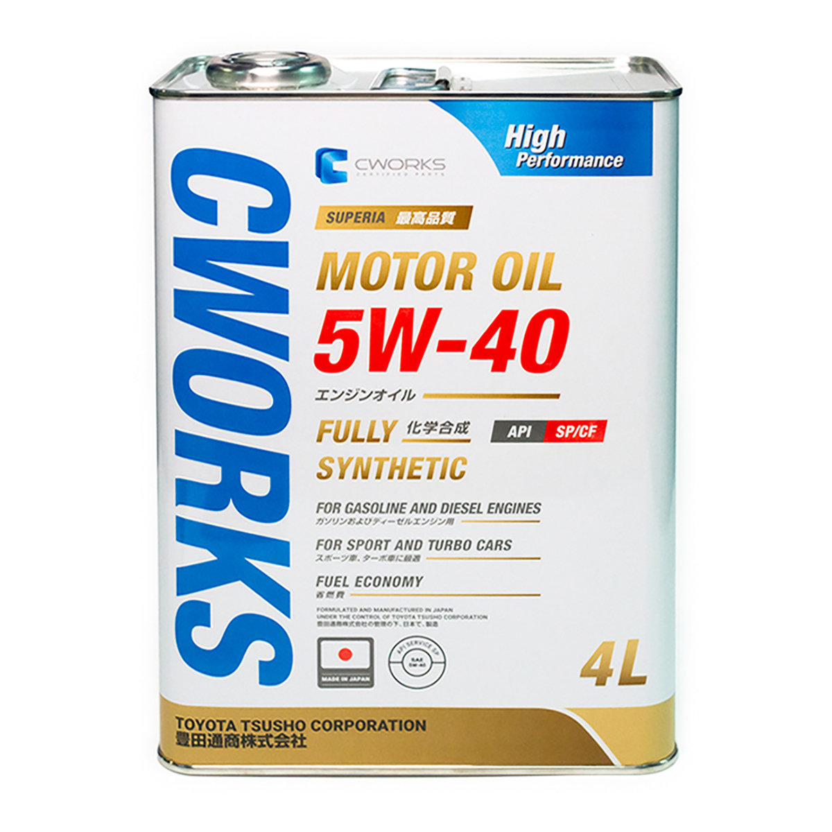 Superia motor OIL 5w-40 sp/cf, 4L Масло моторное - CWORKS A13SR2004