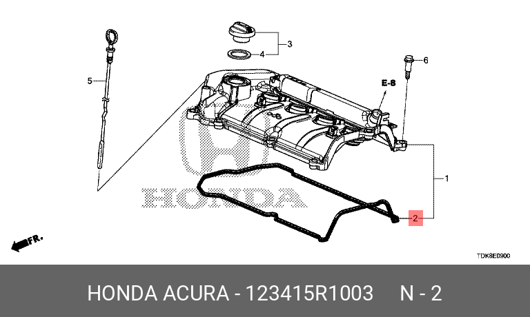 Прокладка крышки клапанов - Honda 12341-5R1-003