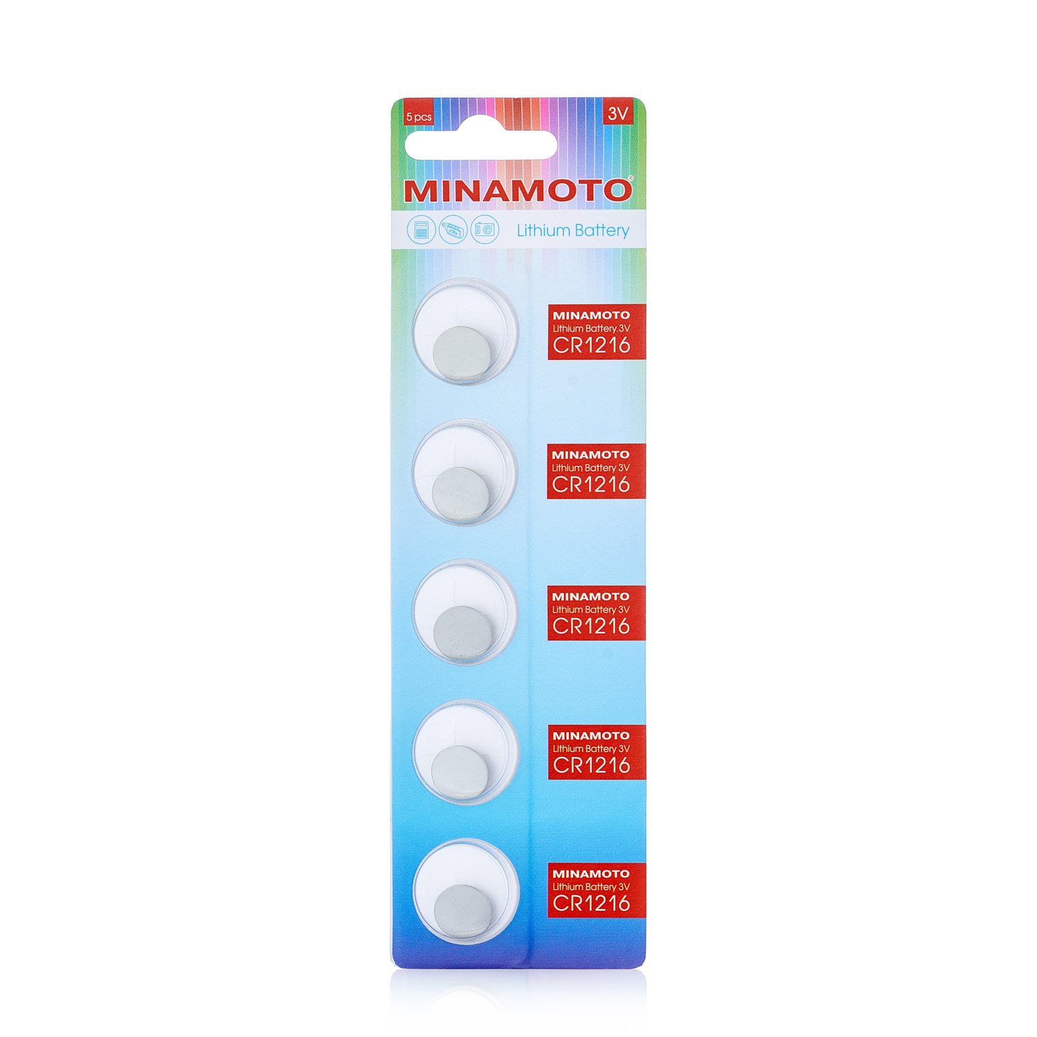 Батарейка cr-1216 Minamoto (Элемент питания).Japan 5/card цена 1 шт - Auto-GUR CR1216M