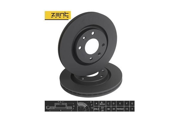 Диск тормозной передний Citroen C3/Xsara - ZENTPARTS Z06255