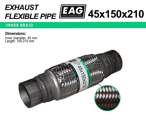 Гофра глушителя 45x150x210 3-х слойная - EuroEX 45x150x210/3