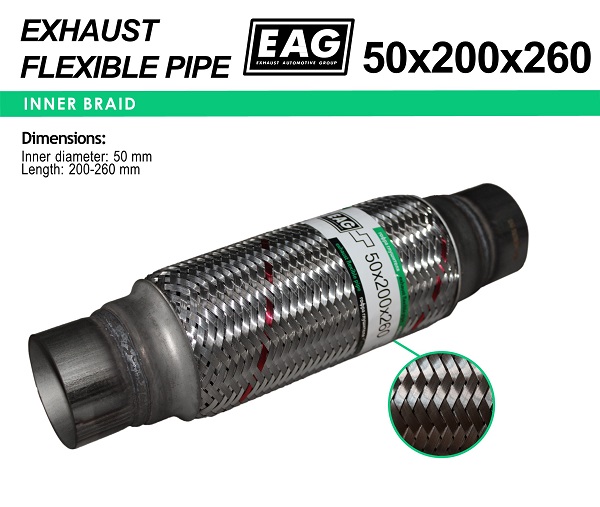 Гофра глушителя 50x200x260 3-х слойная - EuroEX 50x200x260/3