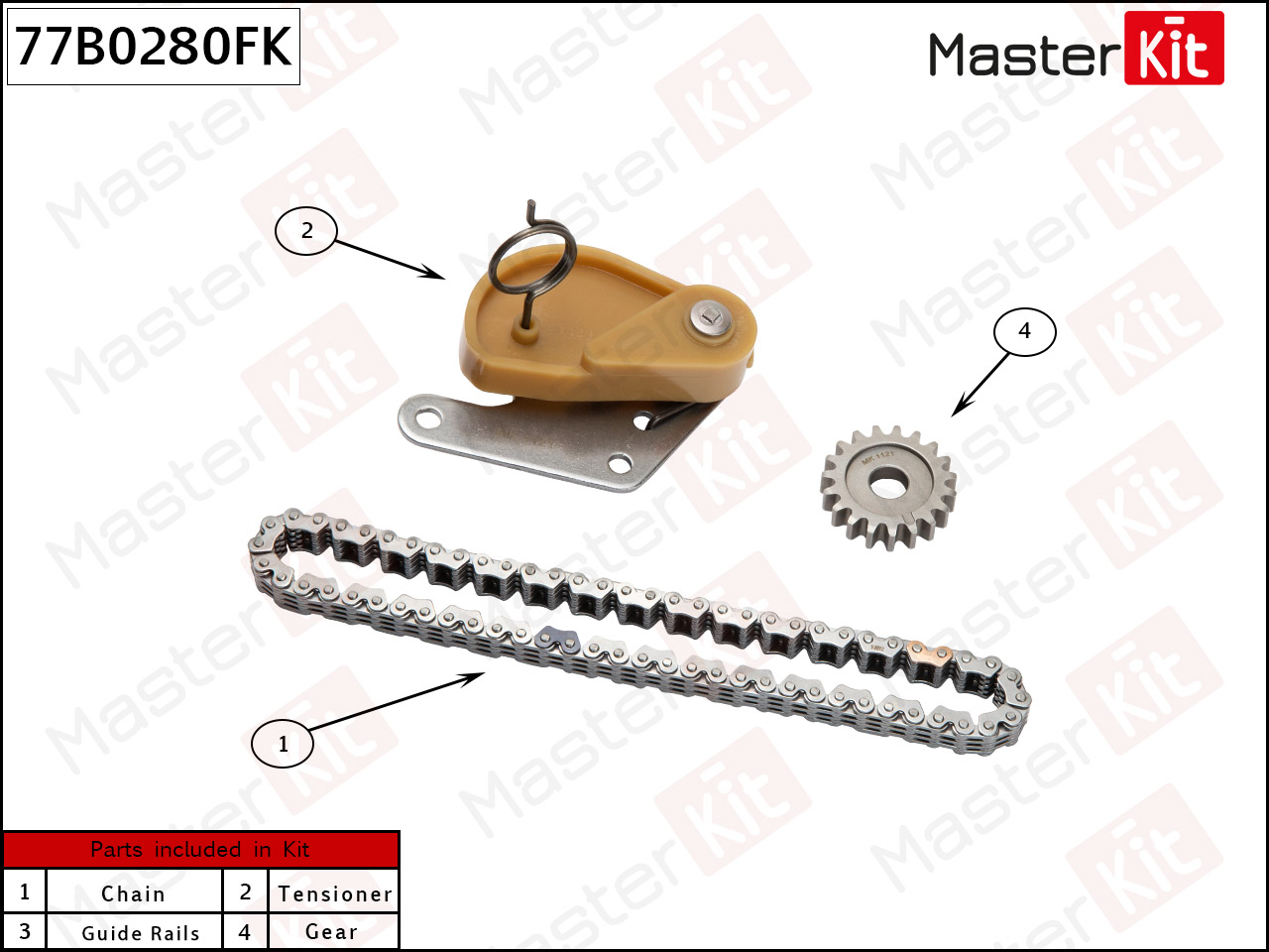 Комплект цепи масляного насоса - Master KiT 77B0280FK