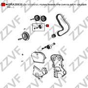 Ролик натяжной,CHRYSLER PT cruiser/voyager/stratus 2.4 95- - ZZVF GRA20930
