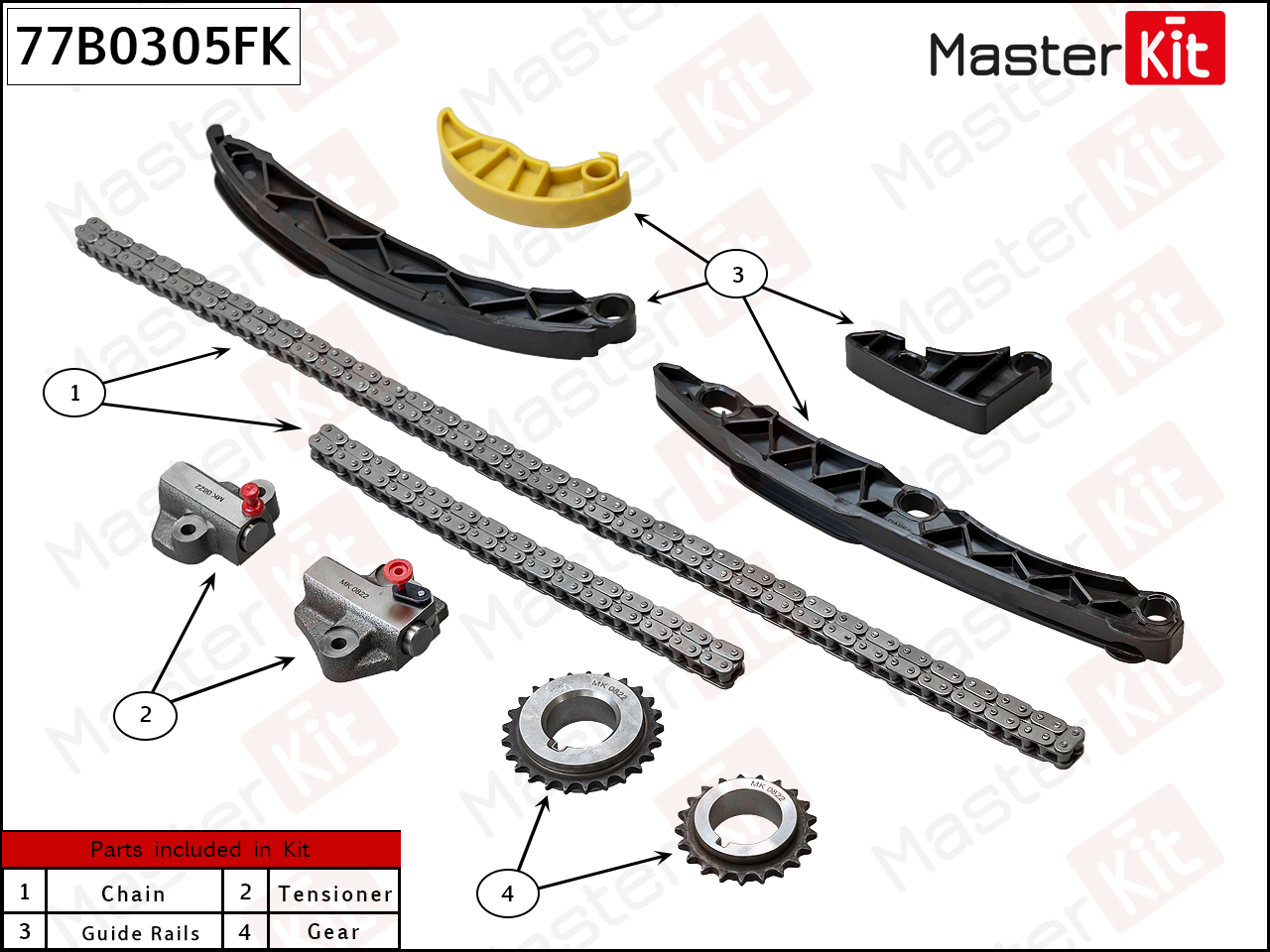 Комплект цепи ГРМ - Master KiT 77B0305FK