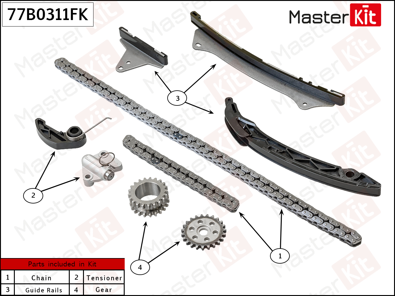 Комплект цепи ГРМ - Master KiT 77B0311FK