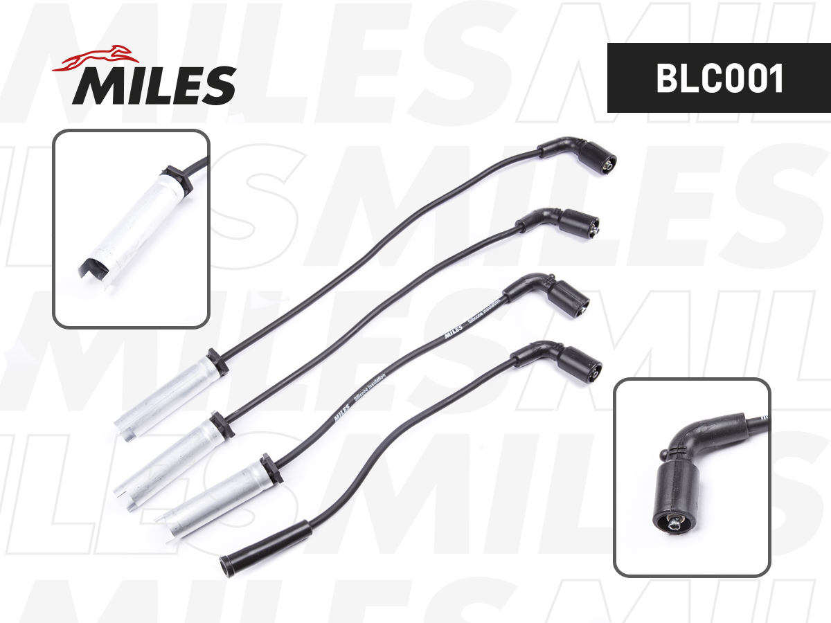 Высоковольтные провода зажигания chevrolet aveo/lanos 1.4/1.6 sohc - Miles BLC0001