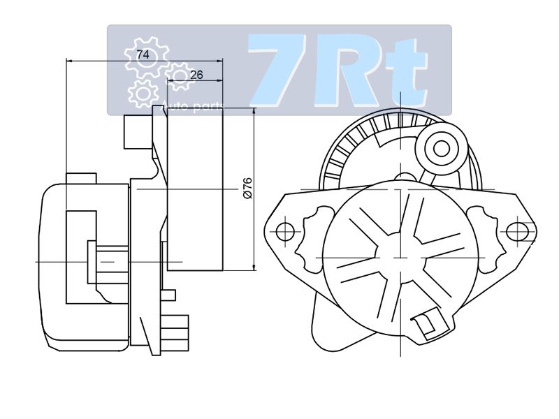 Натяжитель приводного ремня mercedes-benz ceclkslksprinter 1,8-2,3 02- - 7RT DRA17295