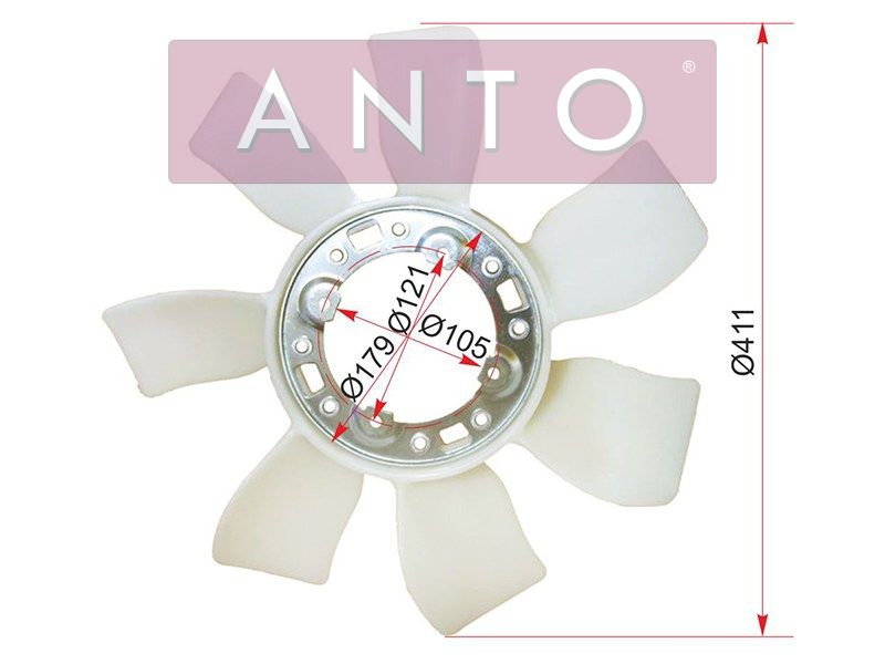 Крыльчатка вентилятора toyota 1g-fe - ANTO ASB15225