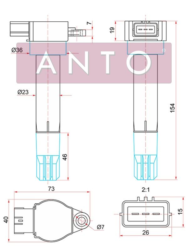 Катушка зажигания MMC pajeromontero 06- 3.8 - ANTO ASB16205