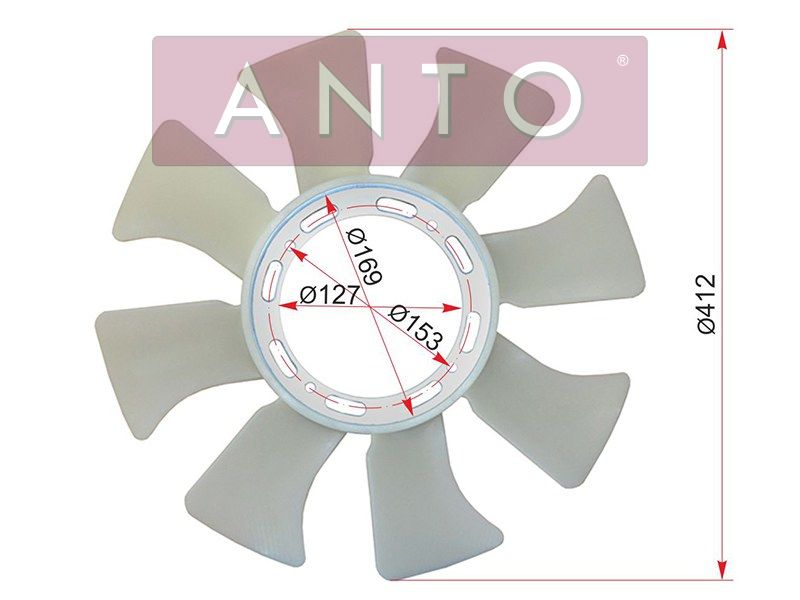 Крыльчатка вентилятора mazda titan 88-01 tftm - ANTO ASB58176