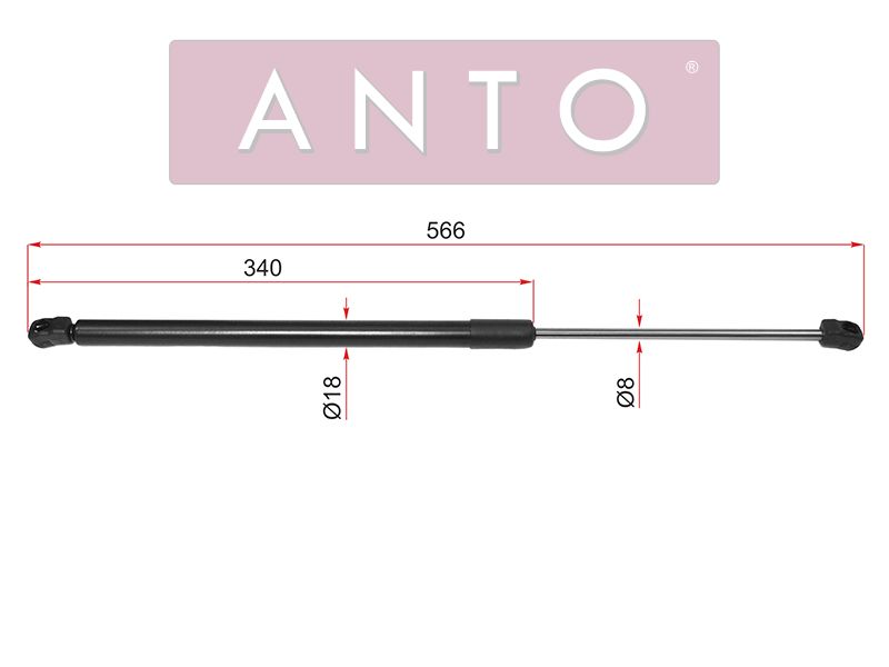 Амортизатор багажника opel zafira a (f75) 99- - ANTO ASB64292