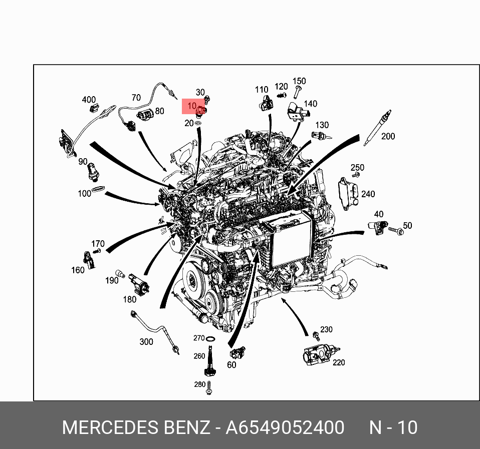 Датчик положения распределительного вала - Mercedes A6549052400