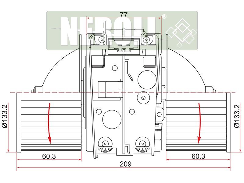 Мотор отопителя салона renault megane III 08- - NEROLI N1A13143