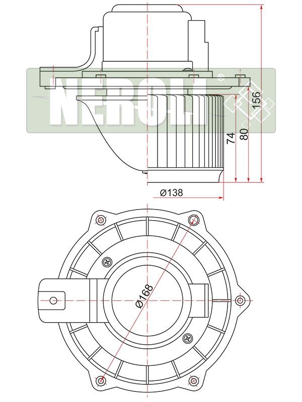 Мотор отопителя салона chevrolet lacetti 04- - NEROLI N1A29041