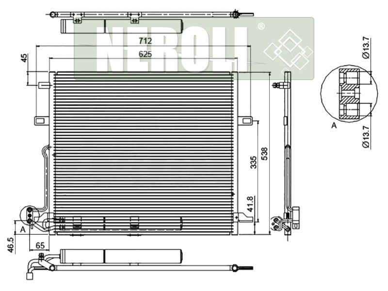 Радиатор кондиционера mercedes m-class w164 05- - NEROLI N1A41093