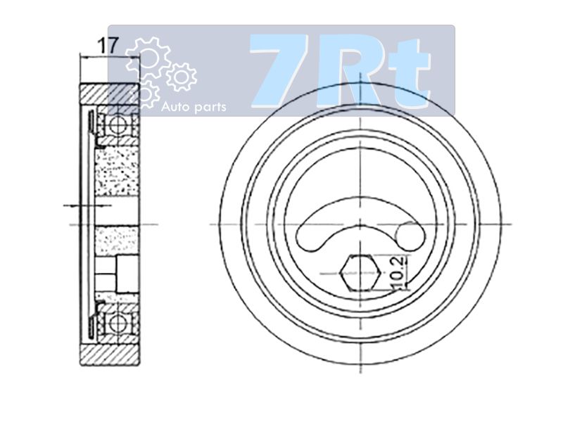Натяжной ролик приводного ремня suzuki grand vitara II 2,7 05- - 7RT DRA12694