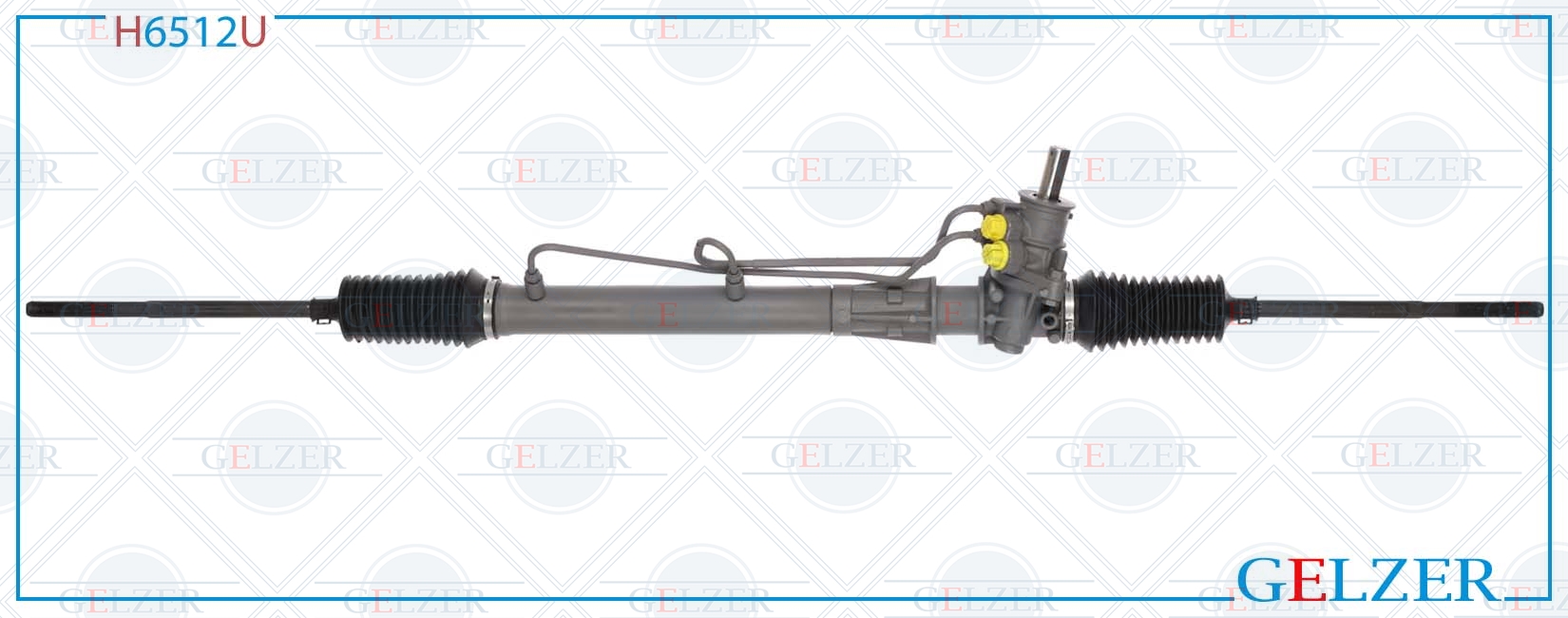 Рулевой механизм ГУР Renault Megane i 1996-2003, Renault Megane Scenic i 1996-2001 (Ориг.восст) - GELZER H6512U