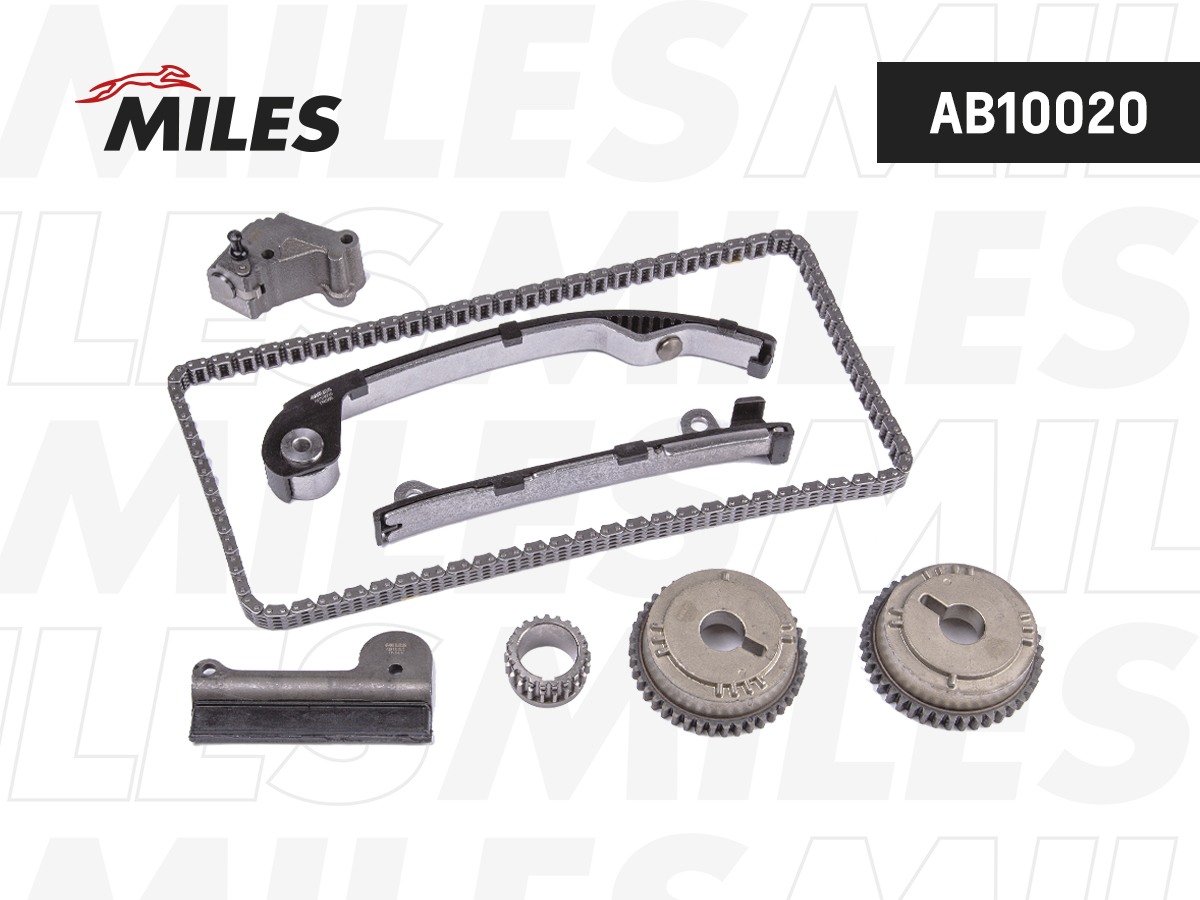 Комплект цепи ГРМ nissan almera N15 1.5 - Miles AB10020
