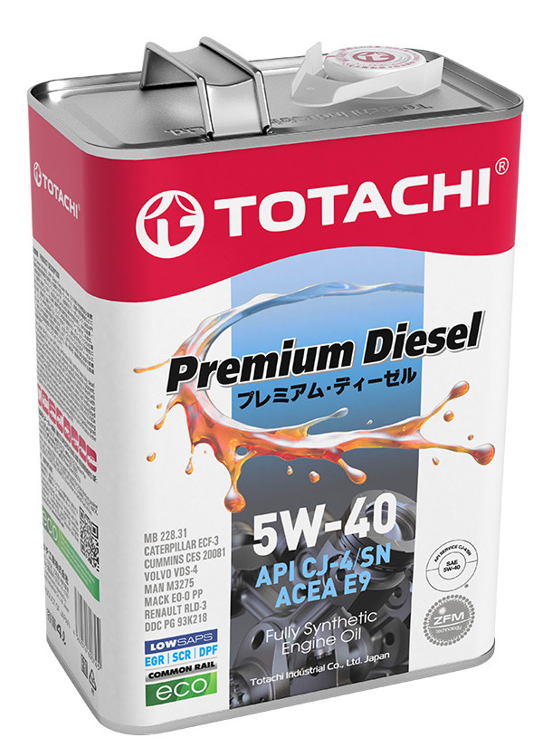 5w-40 Premium Diesel cj-4/sn 4л (синт. мотор. масло) - Totachi 11704
