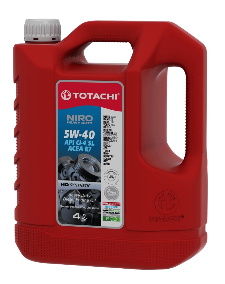 5w-40 niro HD synthetic ci-4/sl/e7 4л (синт. мотор. масло) - Totachi 1C904
