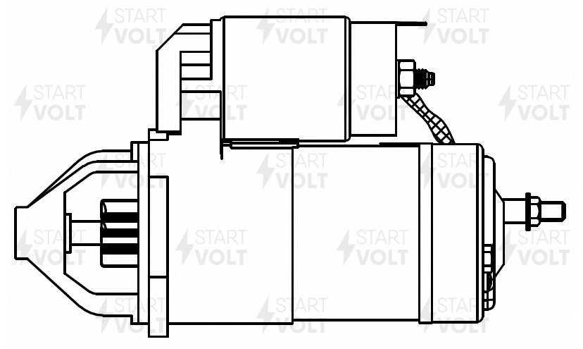 Стартер для а/м Hyundai Sonata EF (98-)/kia Magentis (00-) 2.0i 1,2кВт - STARTVOLT LSt 0829